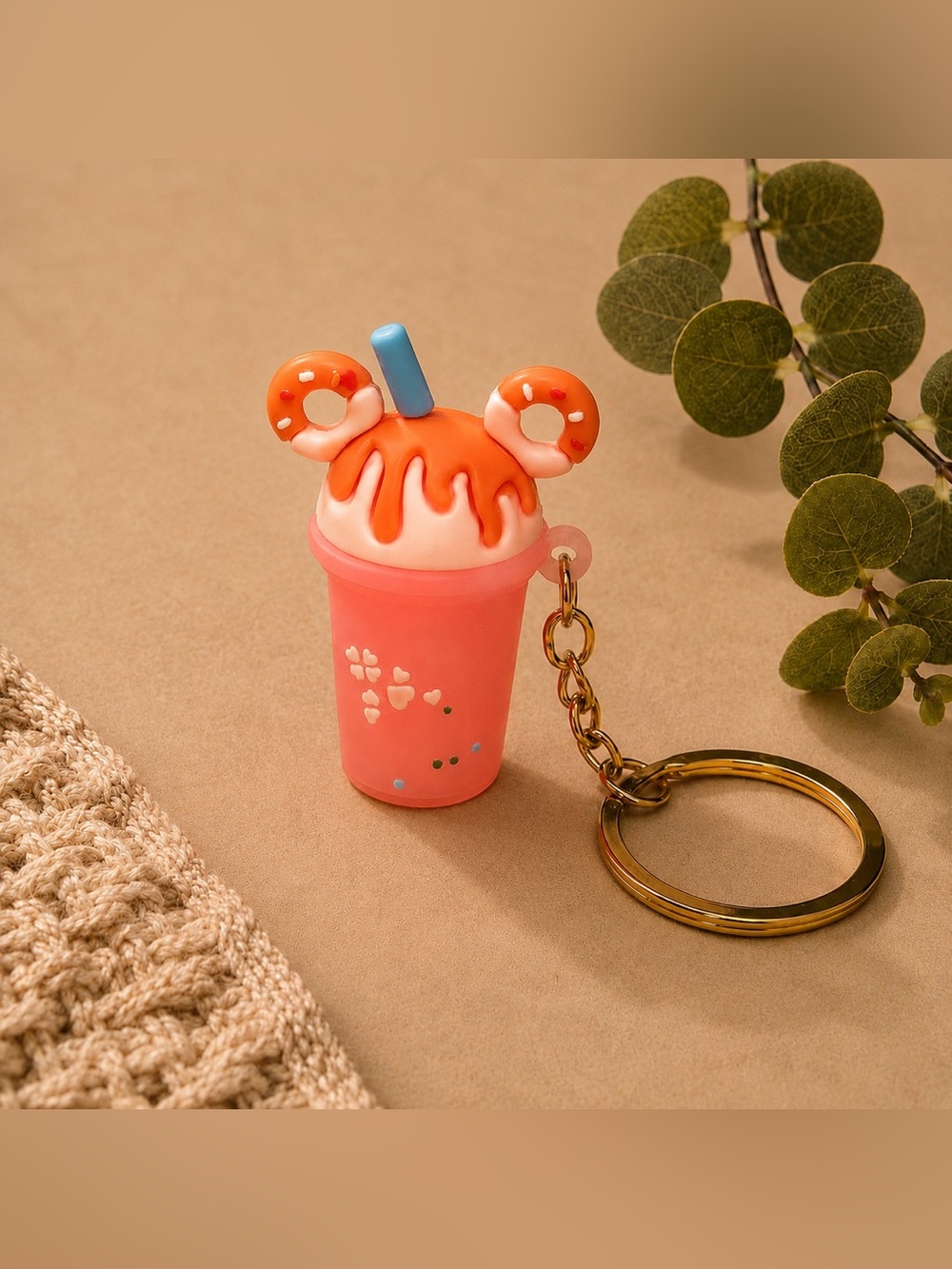Milkshake w/ Donuts Keychain